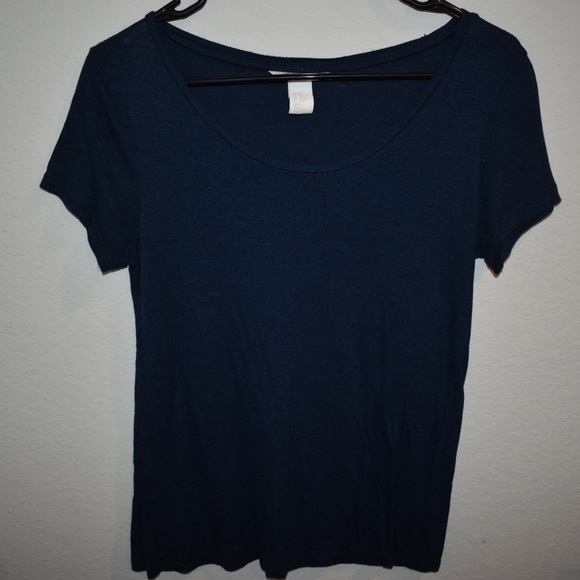 H&M Tops Blue Hm Basic Shirt Size Xs Poshmark